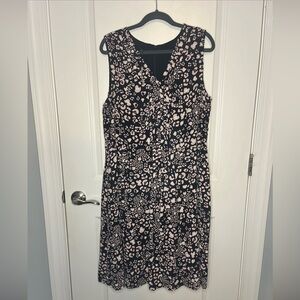 Talbots Women's Black and Pink Cheetah Sleeveless Dress